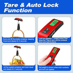 Digital Hanging Luggage Scale with Backlit for Travel, Portable Handheld Suitcase Weight Scale with Hook, 110 Pounds, Battery Included