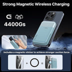 NOBIS A2641 Magnetic Power Bank, 10000mAh Wireless Portable Charger, 22.5W Magnetic Battery Pack with Stands,Magnetic Portable Charger with LED Display for Phone 16 (Blue, 22.5W)