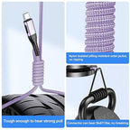 Durcord USB C Charger Cable, 2Pack 10ft Fast Charging USB Type C Cord Cable for Android Phone Pad Laptop, USB A to USB C Type C Charger Cable Compatible with iPhone 15 Pro/Plus/Max-Light Purple
