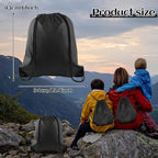 PLULON 15 Pcs Black Drawstring Bags, Drawstring Backpack Bulk, Classic Gym Backpack Bags for Yoga Traveling Outdoor Sports
