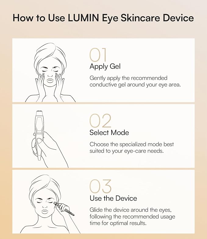 INIA 4-in-1 Eye Massager Tool Under Eye Red Light Therapy for Face, Eye Lift Depuffing Wand with Heat & Vibration for Dark Circles, Puffiness & Skin Firming – Enhances Skincare Routine