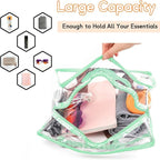 Hoiny Clear Bag for Stadium Events Approved, 12x6x12 Large Transparent Tote Bag with Zipper for Gym Concert Sports Festivals