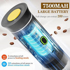CAFFETTO - Portable 3-in-1 Coffee Maker (Capsule & Ground) - USB-C self-heating espresso machine - 20-bar pump pressure, 7500mAh battery - One-touch operation, detachable parts - Grey