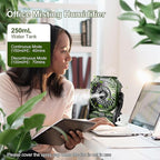 Odoland Portable Camping Fan with LED Lantern, 20000mAh Battery Operated Rechargeable Misting Fan with Light, 250mL Water Tank, Hook, Outdoor Tent Cooling Fans for Patios Beach Travel Summer, Green
