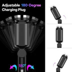 BERTHALESS Retractable Car Charger, 4 in 1 Fast Charging Car Charger USB-C & USB-A Compatible with iPhone 16/15/14/13/12/11,Galaxy,Pixel