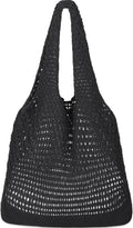 WantGor Crochet Bags, Beach Mesh Tote Bag Womens Shoulder Shopping Handbag Casual Travel Totes Bag Foldable Hobo Bags