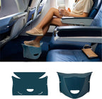 Travel Foot Rest for Airplane,Airplane Foot Rest,Portable Folding Under Desk Foot Stool,Relieves Back & Knee Pain,Comfortable for Long Flights,Cars,Trains,Ultralight Mini (Dark Blue)