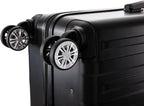 Rockland Paris Hardside Luggage with Spinner Wheels, Black, 3-Piece Set (20/24/28)