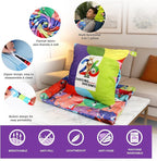 3 in 1 Travel Pillow Blanket Set with Removable Flannel Blanket Throw,Hand Warmer Pockets,Pillow (Color3, 50in*60in)