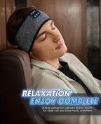 Perytong Sleep Headphones Wireless, Bluetooth Sports Headband Headphones with Ultra-Thin HD Stereo Speakers Perfect for Sleeping,Workout,Jogging,Yoga,Insomnia, Air Travel(Carbon Grayblack)