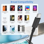 2Pack 6FT USB to USB C Cable for iPhone 17 16 15 Charger Cord, for Apple 17 16 15 Pro/Pro Max/Plus Type C Cord, for iPad Pro 12.9/11, Air 5th/4th Gen, Car Carplay Charging Cable for Android(Black)