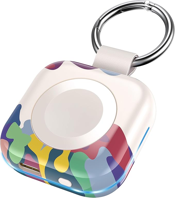Charger for Apple Watch Portable iWatch Wireless Charger,Compact Magnetic iWatch Chargers 1200mAh Power Bank Keychain Gift Your Mother Girl Birthday for Apple Watch 11/10/ 9/8/7/6/SE/5/4/3/2/Ultra