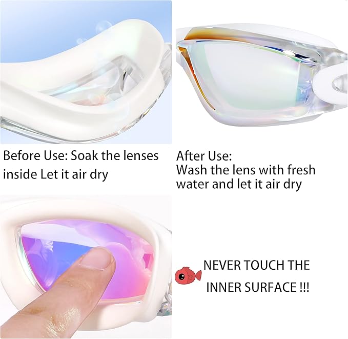 EWPJDK Swim Goggles - 2 Pack Swimming Goggles Anti Fog No Leaking For Adult Women Men