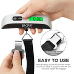 BAGAIL Digital Luggage Scale, 110lbs Hanging Baggage Scale with Backlit LCD Display, Portable Suitcase Weighing Scale, Travel Luggage Weight Scale with Hook, Strong Straps for Travelers