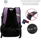 Swissdigital Design Business Laptop Backpack, College Laptops Backpack with USB Charging Port for Men and Women Fits 16 Inch Notebook, Purple | SD1670-51
