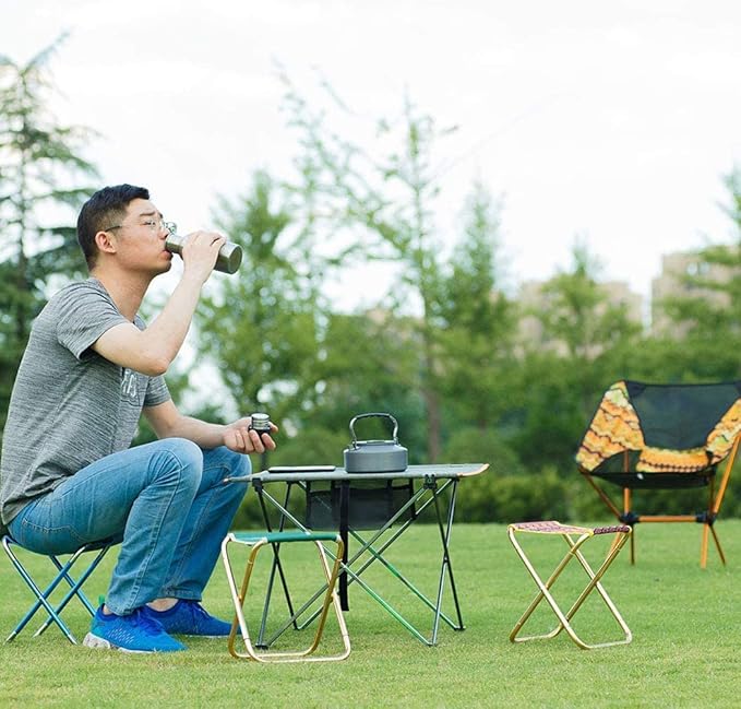 Ultralight Portable Folding Camping Stool for Outdoor Fishing Hiking Backpacking Travelling(XL:13"x14"x15";Large:11.8"x11"x11.4"; Medium:8.3"x9.5"x 11")