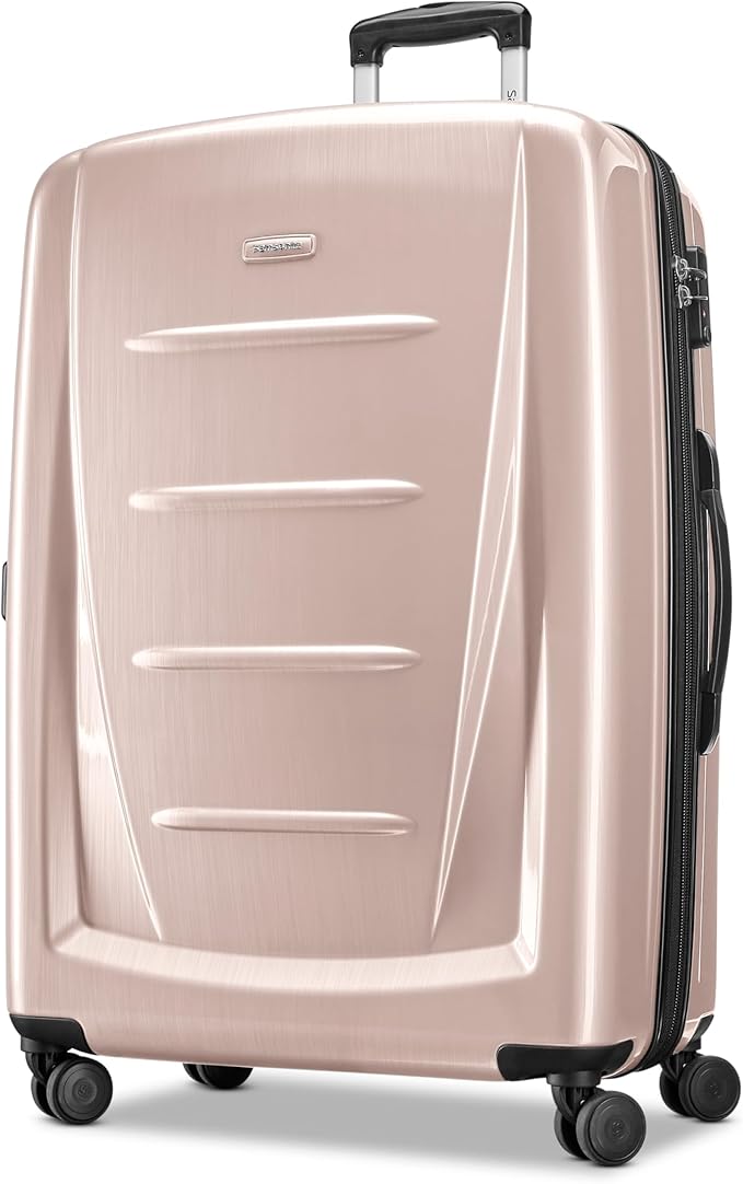 Samsonite Winfield 2 Hardside Expandable Luggage with Spinner Wheels, Artic Pink, Checked-Large 28-Inch