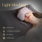 ZIMASILK 100% 22 Momme Pure Mulberry Silk Sleep Mask,Filled with 100% Mulberry Silk,Silk Wrapping Strap- Super Soft & Comfortable Sleep Eye Mask for Sleeping (Light Plum)