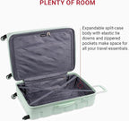 SwissGear 7366 Signature Hardside Expandable Luggage with Spinner Wheels, TSA Lock, Clearly Aqua, Checked-Large 27-Inch
