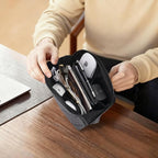 simtoper Small Electronics Organizer Travel Case – Slim Travel Cable Pouch for Small Tech Accessories, Cords, Chargers, Earbuds – Lightweight Mini Tech Bag for Backpack, Business, Travel