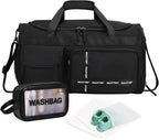 MAXTOP Gym Bag for Women Men Travel Duffle Bag Large Capacity Carry On Weekender Overnight Bag With Shoe Compartment Gym Tote Dry Wet Separation Duffel Bag for Travel