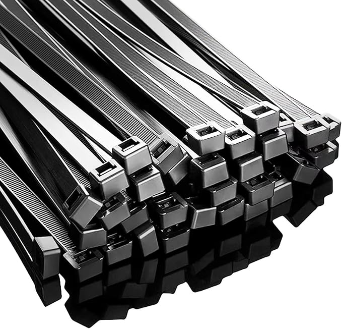 Zip Ties Heavy Duty 12 inch (500 Pack), Heavy Duty Cable Ties with 220 lb Tensile Strength for Outdoor Use, Black Wire Ties by ANOSON