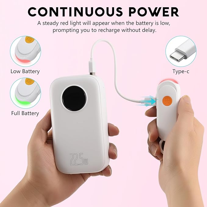 Personal Safety Alarm for Women – 135dB Loud Siren & Strobe Light, Anti-Loss Locking Pin, Rechargeable USB-C, Keychain Design, Works with Apple Find My, for Women/Kids/Seniors – Black