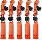 Amzonly Emergency Whistle, 120db Safety Whistle Survival Shrill Loud for Camping Hiking Hunting Boating Fishing Life Vest Jacket Rescue Signaling Kids Lifeguard 5 Pack