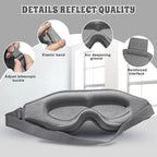 3D Advanced Eye Mask for Sleeping，Ultra Delicate Soft Skin Friendly Eye mask，100% Blackout Sleep Eye Mask for Sleep, Eyelash Extension Sleep mask
