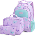 mommore Kids Backpack for Boys Girls 4-8 Kindergarten Elementary School Backpack with Lunch Box - 15” H Fit Folder