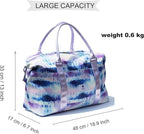 ESVAN Travel Tote Duffel Gym Bag,Weekender Overnight Carry-on Tote Crossbody Bag with Wet Pocket and Trolley Sleeve Upgraded