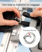 3 Pack Luggage Tags - Quick Install, Privacy Protection, Airplane Travel Essentials for Suitcases, Durable Leather - Lichee Black