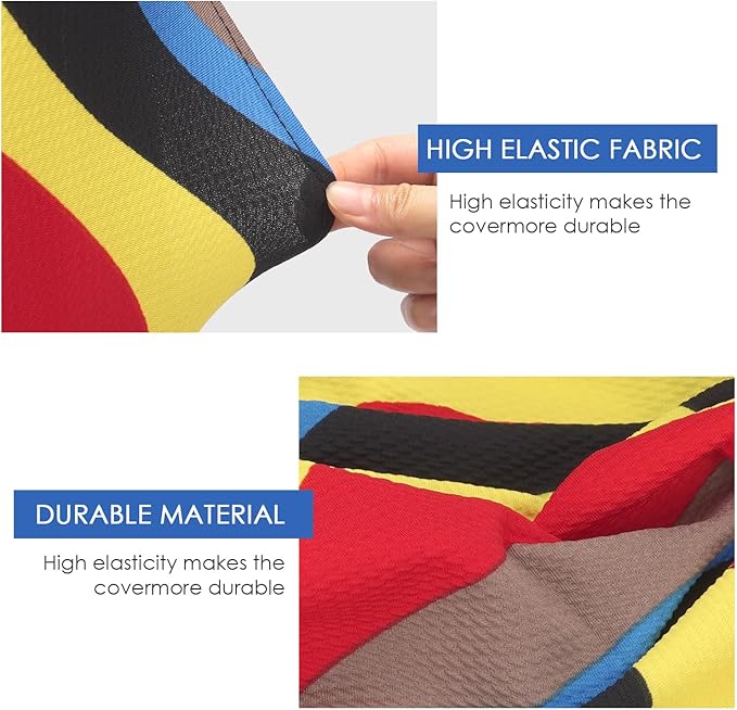 Adorila Travel Luggage Cover Suitcase Protector - Elastic Washable Protective Cover for Suitcase, Colorful Wave Pattern, Size L
