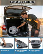 Portable Shower with 20L Foldable Bucket: Integrated Bucket + Shower Head,13000mAh Rechargeable Camping Shower with LED Display, Fruit Wash Mode, IPX8 Waterproof & 5-Speed,Portable for Travel,Pet Bath