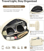 Pritent Fanny Packs for Women Cross Body Bag Waterproof Belt Bag with Adjustable Strap and Zipper Back Pocket Small Crossbody Bags Fashion Waist Packs for Workout Travelling(Ivory)