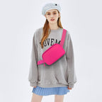 Fanny Pack Crossbody Bag for Women and Men, Belt Bag for Hiking Bum Bag with Adjustable Strap,Casual Cell Phone Pouch?Waist pack for Running Workout Sports Travel Magenta