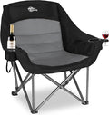 Bolosy Oversized XL Camping Chairs for Adults Heavy Duty Support 500 lbs Outdoor Folding Chairs Padded Portable Lawn Chairs Camp Chairs with Cup Holder