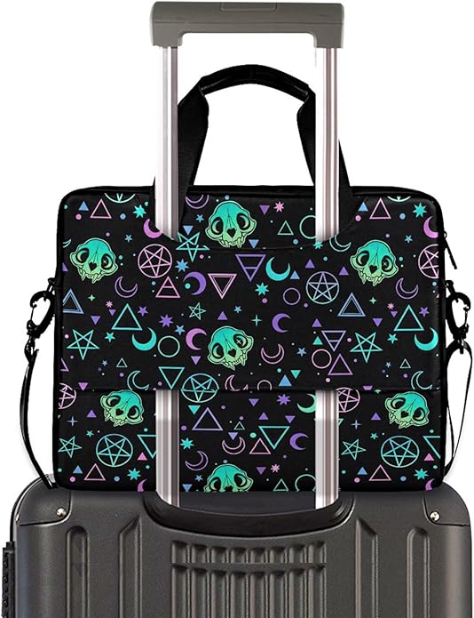 MNSRUU Laptop Bag for 15.6 inch Black Gothic Bats