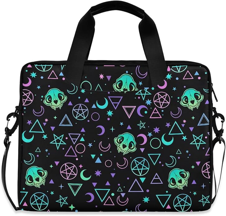 MNSRUU Laptop Bag for 15.6 inch Black Gothic Bats