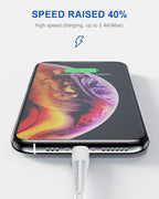 [ Apple MFi Certified ] iPhone Charger 6ft, Long Lightning to USB Cable 6 Feet, Fast Apple Charging Cable Cord 6 Foot for iPhone 14 Pro Max/13 Pro Max/12 Mini/11 Pro/11/XS/XR/8/7/6s/iPad,Air