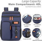 BAGPARKK Insulated Cooler Backpack,33/45 Cans Multifunctional Double Deck Leakproof Cooler Bag with Sternum Strap,Large Capacity Lightweight Travel Camping Beach Backpack