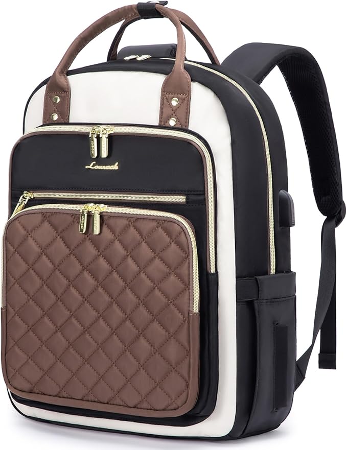LOVEVOOK Laptop Backpack Purse for Women, 15.6" Laptop Bag for Travel with USB Port, Water Resistant Lightweight Daypacks for College Work Business, Nurse Teacher Computer Backpacks