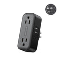 TROND Wall Outlet Extender with 360 Rotating Plug, Multi Plug Wall Outlet with 4 Electrical Sockets and 4 USB Ports, 900 Joules Surge Protection, USB Charging Station for Home Office Travel, Black