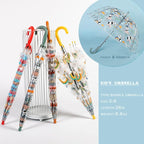 MRTLLOA Kids Clear Bubble Umbrella with an Easy Grip Curved Handle, Safety Transparent Dome Bubble Umbrella for Toddler Boys Girls