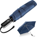 Compact Travel Umbrella for Purse - Flat Handle, Waterproof for Light Rain