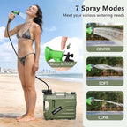 SPACEREST Portable Shower for Camping with Integrated Design – Spill-Resistant, Electric Camping Shower, 5-Gallon Food-Grade Water Jug for Outdoor, Beach, Hiking, Dog Wash