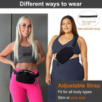 Mini Belt Bag for Women, RFID Small Fanny Pack, Womens Fashion Waist Packs with Extender Strap, Crossbody Bum Bags