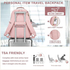 Focdod Laptop Backpack for Women Bookbag: 15.6 inch Work Backpacks with Pouch Pocket for Large Capacity Cup & USB Charger College Book Bag Travel Business Nurse Teacher Bookbags Anti-theft Back Pack