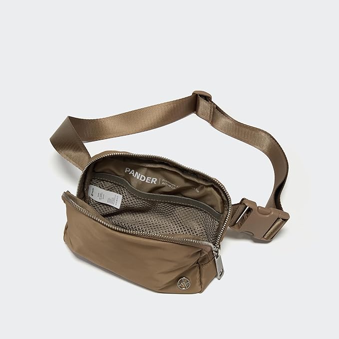Pander Everywhere Belt Bag for Women, Fashion Waist Packs, Crossbody Bags with Adjustable Strap (Gray Brown)