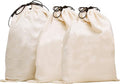 MISSLO Cotton Breathable Dust-proof Drawstring Storage Pouch Bag (Pack 3 XL)